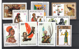 RWANDA:lot De 19 TP  Ttes époques 1969...1984 - Collections