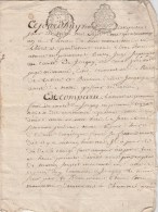 GENERALITE DE PARIS 25 MAI 1781 2 SOLS 4 DENIERS TIMBRE HUMIDE FISCAL GRANDE FEUILLE + 2 SOLS - Algemene Zegels