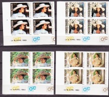 Polynésie Française  198 201 Chapeaux Polynésiens Bloc De 4 Coin Daté 04 83 Non Dentelés Neuf ** TB MNH Cote Maury 150 - Imperforates, Proofs & Errors