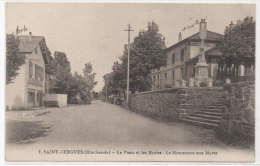 SAINT CERGUES -  La Poste Et Les Ecoles - Le Monument Aux Morts  (79535) - Saint-Cergues