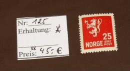 Norge  Michel Nr:  125  * Falz  #4546 - Unused Stamps