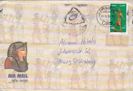 26718- EGYPTIAN STATUETTE, STAMP ON FARAO'S MASK SPECIAL COVER, 2006, EGYPT - Cartas & Documentos