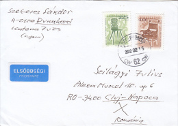 26760- WOODEN CARVED CHAIRS, STAMPS ON COVER, 2012, HUNGARY - Briefe U. Dokumente