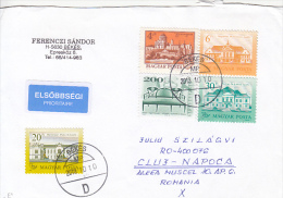 26761- CASTLES, ESZTERGOM TOWN, FURNITURE, SOFA, STAMPS ON COVER, 2013, HUNGARY - Cartas & Documentos