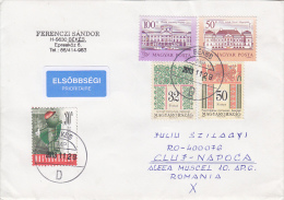 26762- CASTLES, FOLKLORE MOTIFS, BALINT POST LITTLE MAN, STAMPS ON COVER, 2013, HUNGARY - Covers & Documents
