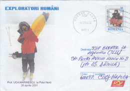 26818- UCA MARINESCU, ROMANIAN POLAR EXPLORER, ARCITCA, COVER STATIONERY, 2006, ROMANIA - Polar Explorers & Famous People