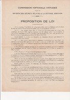 PROPOSITION DE LOI COMMISSION D'ETUDES POUR LA REVISION DES DECRETS RELATIFS A LA REFORME JUDICIAIRE -1928 - Wetten & Decreten