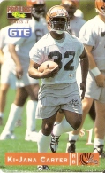 TARJETA DE ESTADOS UNIDOS DE GTE DE KI-JANA CARTER (RUGBY-FUTBOL AMERICANO-SUPER BOWL)  NUEVA-MINT - Andere & Zonder Classificatie