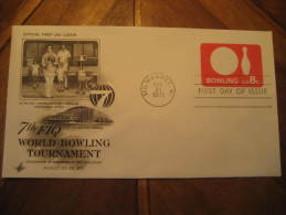 Milwauke 1971 Bowl Bowls Bowling World Tournament Fdc Cancel Cover USA - Bowls