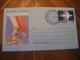 Melbourne 1983 Hang-gliding Hang - Gliding Parachuting Air Sport Aerogramme Air Mail Cover Australia - Parachutting