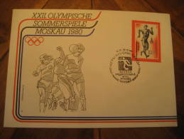 Moscow 1980 Olympic Games Olympics Football Futbol Soccer Fdc Cancel Cover Russia USSR CCCP - Covers & Documents
