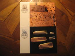 Saltvik Stenaldern 1994 Stone Age Ceramics Archaeology Prehistory Maxi Maximum 2 Card Aland Finland - Archeologia