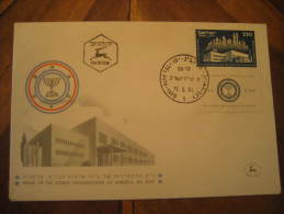 Yvert Nº 57 With TAB Fdc Cancel Cover Israel - Covers & Documents