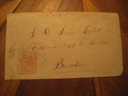 PUIGCERDA Girona 1883 To Barcelona Stamp On Cover Spain - Lettres & Documents