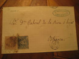 MADRID To Ortigosa 2 Stamp On Letter Spain - Covers & Documents