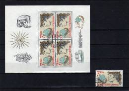 Schlußakte KSZE 1985 CEPT-Mitläufer CSSR 2822+Block 65 O 12€ Jubiläum-Konferenz Helsinki EUROPA Hb M/s Bloc Sheet Bf CSR - Collections, Lots & Séries