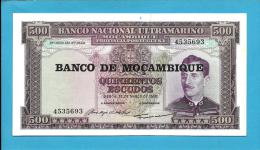 MOZAMBIQUE - 500 ESCUDOS - ND (1976 - Old Date 22.03.1967 ) - UNC - P 118 - 7 Digits - CALDAS XAVIER - PORTUGAL - Mozambico