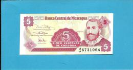 NICARAGUA - 5 Centavos - ND ( 1991 )  - P 168 - UNC. - Serie A/A - 2 Scans - Nicaragua