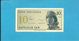 INDONESIA - 10 SEN - 1964 - P 92 - Série CQP - Female Volunteer In Uniform - 2 Scans - Indonésie