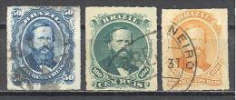 Bresil: Yvert N° 32 + 34 + 36°; Cote 62.50€ - Used Stamps