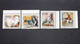 Jugoslawien 2425/8 **/mnh, Taubenrassen, Lepezan, Srpski Visokoleta,  Pismono∏a, Gu∏an, Haustaube - Sonstige & Ohne Zuordnung