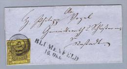 Heimat DE BW Blumenfeld 185?-10-16 Brief M.6Kr. Mi#7 O#15 Rastatt - Lettres & Documents