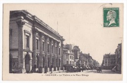 SAUMUR. - Le Théâtre Et La Place Bilange - Saumur