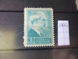 TURQUIE TIMBRE    YVERT N° 1000 - Unused Stamps