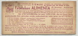 -1 X Premiekaart  . - ***CÔTE D'OR - Fabrieken ALIMENTA - 1935/1936. *** - Schokolade