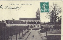 PICARDIE - 60 - OISE - PRECY SUR OISE - L'église Et La Place - Précy-sur-Oise