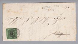 Heimat DE BW Dinglingen 1853-07-14 Brief Nach Heidelberg Frankiert Mit 6 Kreuzer Mi# 3b - Préphilatélie