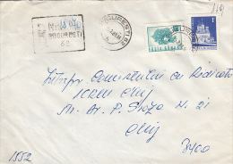 26953- PHONE NETWORK, MONASTERY, STAMPS ON REGISTERED COVER, 1983, ROMANIA - Covers & Documents