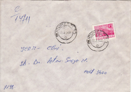 26955- TRAIN, LOCOMOTIVE, STAMPS ON REGISTERED COVER, 1983, ROMANIA - Brieven En Documenten