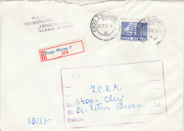 26968- REGISTERED COVER LABEL TARGU MURES 379, CHEMICAL COMPANY, SHIP STAMP, 1982, ROMANIA - Lettres & Documents