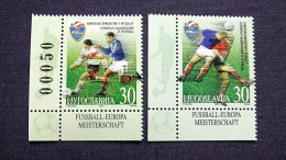 Jugoslawien 2977/8 **/mnh, Fußball-Europameisterschaft, Belgien Und Niederlande - Altri & Non Classificati