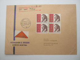 1959 , Einschreiben Mit Massenfrankatur - Lettres & Documents