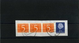 - PAYS BAS 1907/80  . AFFRANCHISSEMENT COMPOSE SUR FRAGMENT DE 1974 . - Storia Postale