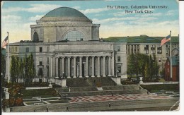 Carte Postale  Etats Unis  : The Library , Colombia  University - New York City - Onderwijs, Scholen En Universiteiten