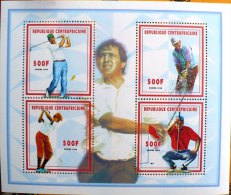 CENTRAFRIQUE Golf. Bloc Collectif De La Serie  Emise En 1998** Neuf Sans Charniere . MNH - Golf