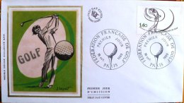 FRANCE Golf. Yvert N° 2105. FDC Enveloppe 1er Jour. Sur Soie - Golf