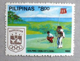 PHILIPPINES, PILIPINAS Golf. 1 Valeur Emise En 1988 ** Neuf Sans Charniere . MNH - Golf