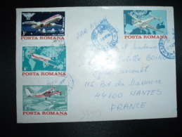 LETTRE PAR AVION POUR LA FRANCE TP AVION 50 B + 3 L + 6 L + 1,50 L OBL. BLEUE 17-12-83 - Brieven En Documenten