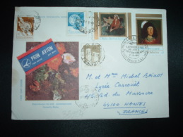 LETTRE POUR LA FRANCE TP C. BABA 1L + 4L OBL.3 XI 1983 BUCURESTI + TP 4L + TP 3L + TP 2L OBL.01-1-84 PLOIESTI TRANZIT - Storia Postale