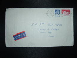 LETTRE PAR AVION POUR LA FRANCE TP ARTA P0PULARA 10L + TP 1L OBL.MEC.23-12-83 ARAD TRANZIT - Lettres & Documents