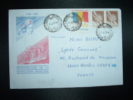 LETTRE POUR LA FRANCE TP ARTA POPULARA 4L X2 + TP MAIN 2L OBL.06-6-90 INEU - Briefe U. Dokumente