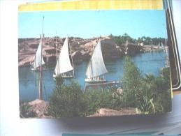 Egypte Egypt Aswan Nile With Boats - Assuan