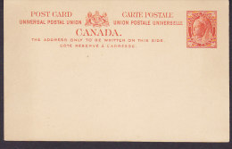 Canada UPU Postal Stationery Ganzsache Entier 2 C. Queen Victoria (Unused) - 1953-.... Reign Of Elizabeth II
