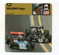 Sept15    70394  Mccluskey Roger   ( Fiche Auto ) - Car Racing - F1