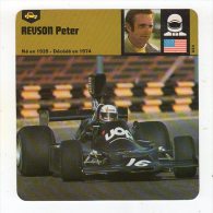 Sept15    70390   Revson Peter   ( Fiche Auto ) - Automobile - F1