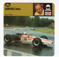 Sept15    63915   Surtees John   ( Fiche Auto ) - Automobile - F1